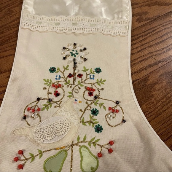 Vintage House of Hatten Inc partridge in a pear tree Christmas Stocking 16”READ - Picture 3 of 7